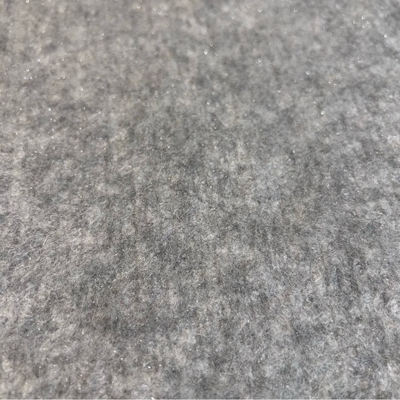 Nordstrom Fuzzy Textured Alpaca Blend Sparkly Gray V-Neck Sweater - Picture 6 of 10